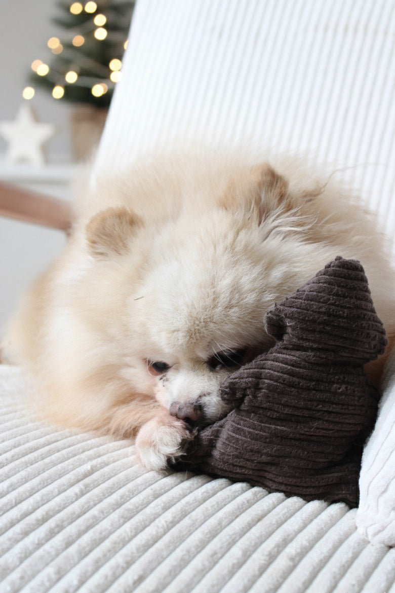 Jouet Sapin Marron┃Tissu velours cotelé