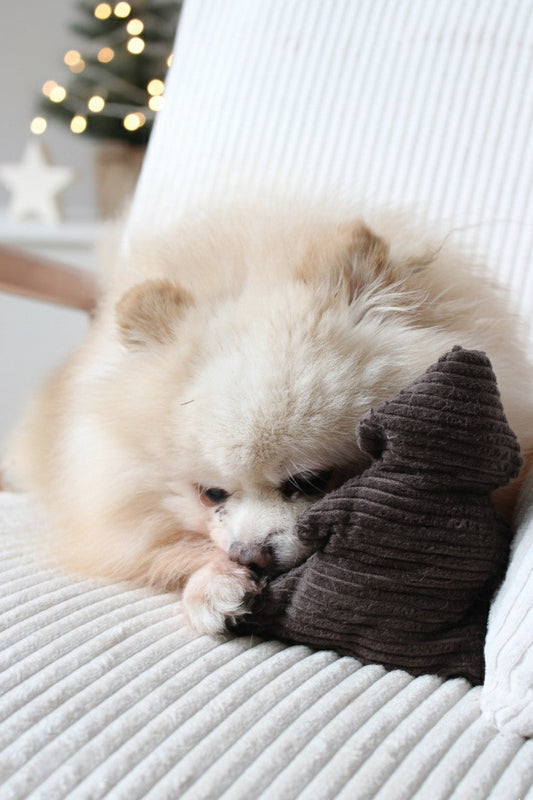 Jouet Sapin Marron┃Tissu velours cotelé