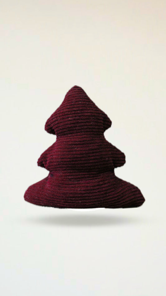 Jouet Sapin Rouge┃Tissu velours cotelé