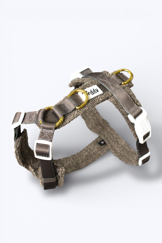 Harnais en Y Coffee┃Tissu Bouclette