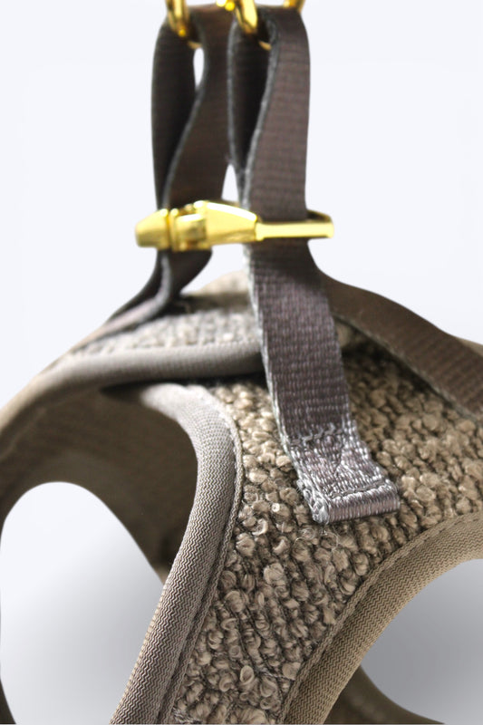 Harnais Easy Fit Coffee┃Tissu Bouclette