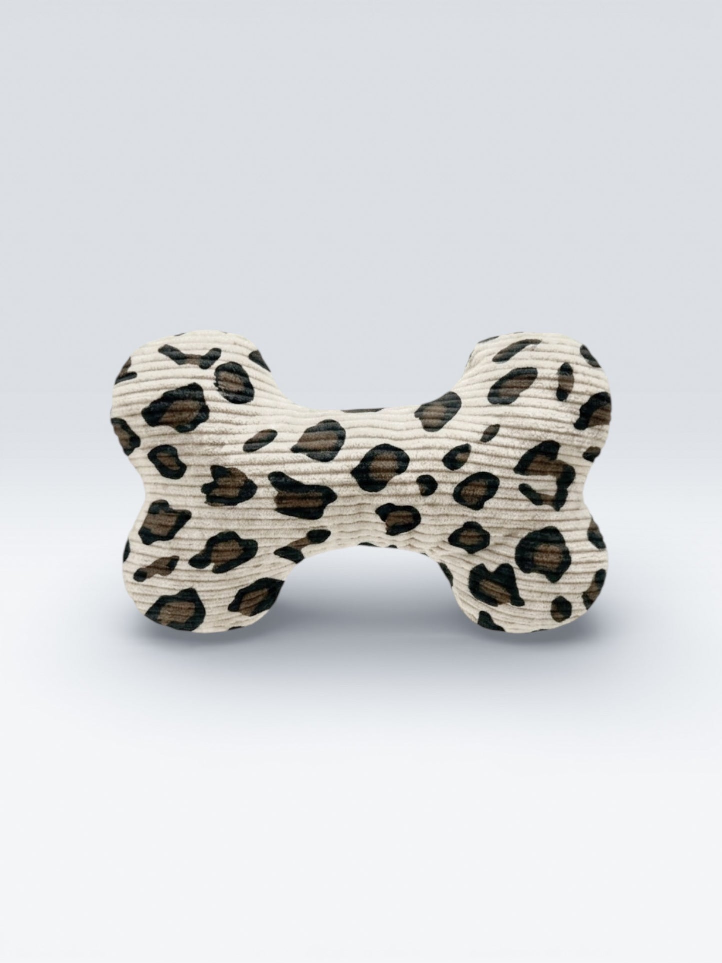 Jouet Os Leopard Blanc┃Tissu velours cotelé